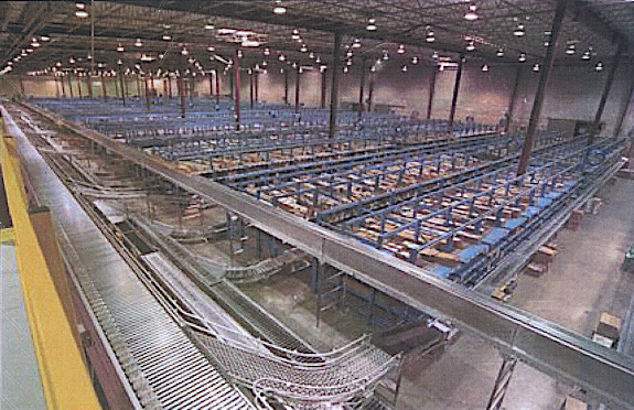 Conveyor equipment in operation